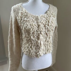 Anthropologie Sleeping On Snow Ivory Cardigan Sweater size Small